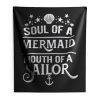 Funny Mermaid Indoor Wall Tapestry