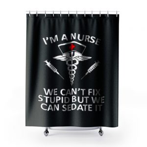 Funny Nurse Shirt Registered Nurse RN Gift Nursing Shower Curtains