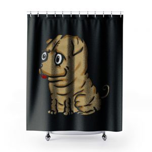 Funny Shar Pei Dog Cartoon Shower Curtains
