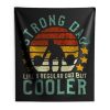 Funny Vintage Strength Training Fathers Indoor Wall Tapestry