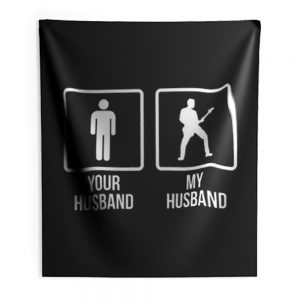Funny Wife Guitarist Musician Band Shirt Rock Band Indoor Wall Tapestry