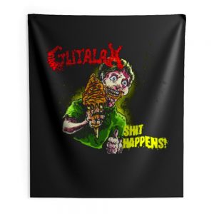 GUTALAX SHIT HAPPENS DEATH METAL GRINDCORE Indoor Wall Tapestry