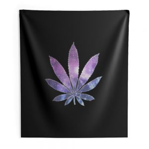 Galaxy Marijuana Leaf Indoor Wall Tapestry