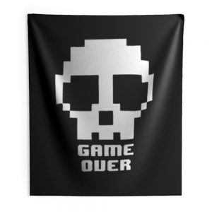 Game over Skul Indoor Wall Tapestry