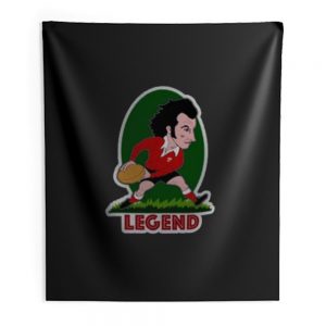 Gareth Edwards Wales Rugby Legend Indoor Wall Tapestry