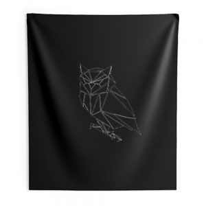 Geometric Origami Owl Indoor Wall Tapestry