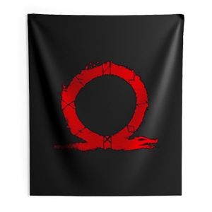 God of war omega and runes Indoor Wall Tapestry