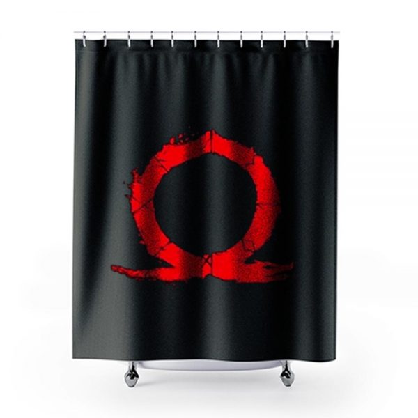 God of war omega and runes Shower Curtains