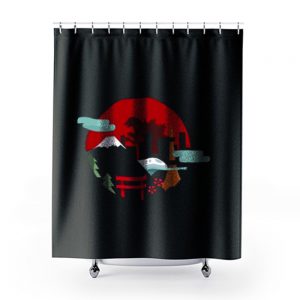 Godzilla The View Of The City Shower Curtains