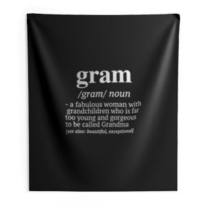 Gram A Fabulous Woman With Grandchildren Indoor Wall Tapestry