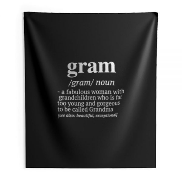 Gram A Fabulous Woman With Grandchildren Indoor Wall Tapestry