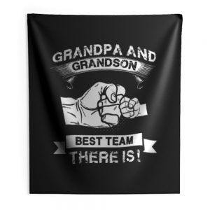 Grandpa and Grandson Indoor Wall Tapestry