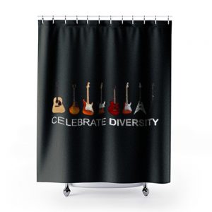 Guitar Shirt Guitar Guitar For Guitarist Band Shower Curtains