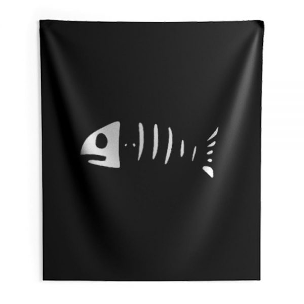 Halloween Fischskelett Indoor Wall Tapestry