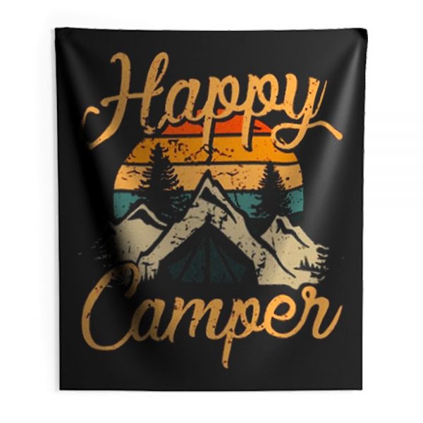 Happy Camper Camping Adventure Indoor Wall Tapestry