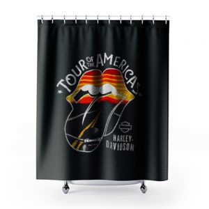 Harley Davidson Rolling Stones America Tour Shower Curtains