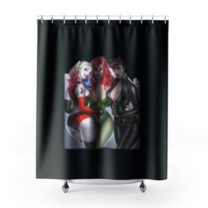 Harley Quinn Poison Ivy Superhero Sexy Shower Curtains