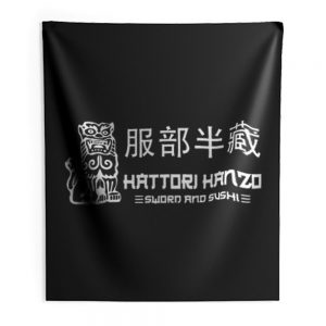 Hattori Hanzo Japanese Samurai Sword 80S Kill Bill Inspired Indoor Wall Tapestry