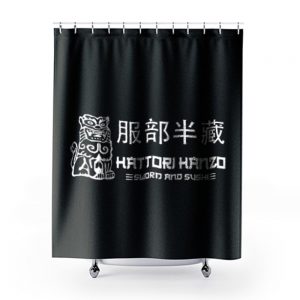 Hattori Hanzo Japanese Samurai Sword 80S Kill Bill Inspired Shower Curtains