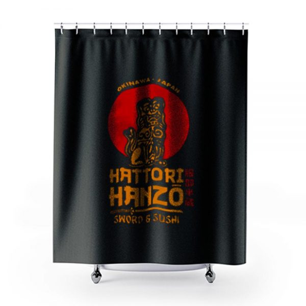 Hattori Hanzo Okinawa Sword And Sushi Shower Curtains