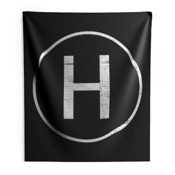 Helicopter Landing Pad Pilot Indoor Wall Tapestry