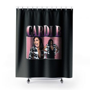 Hot Pink Cardi B Music Shower Curtains