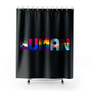 Human Lgbt Gay Pride Month Transgender Rainbow Equal Shower Curtains