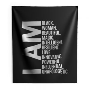 I Am Black Woman Black History Month Indoor Wall Tapestry