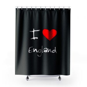 I Love Heart England Shower Curtains