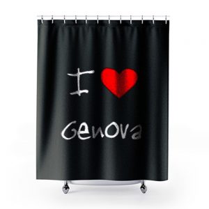 I Love Heart Genova Shower Curtains