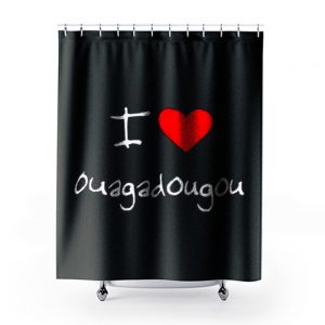 I Love Heart Ouagadougou Shower Curtains