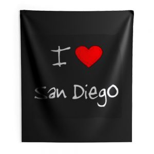 I Love Heart San Diego Indoor Wall Tapestry