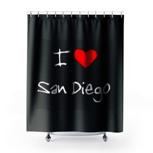 I Love Heart San Diego Shower Curtains