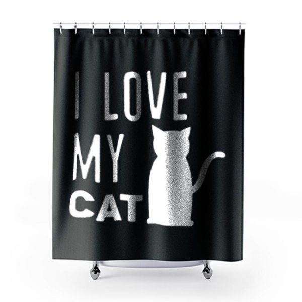 I Love My Cat Shower Curtains