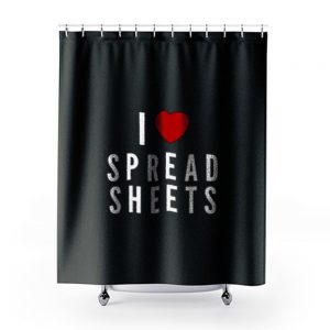 I Love Spreadsheets Shower Curtains