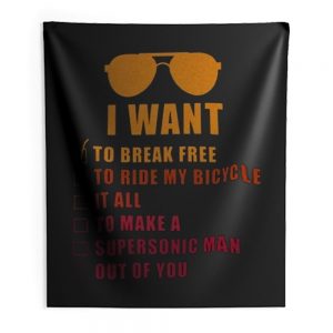 I Want To Break Free Queen Band Indoor Wall Tapestry