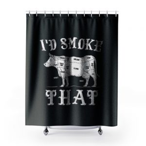 Id Smoke That Cow Shower Curtains