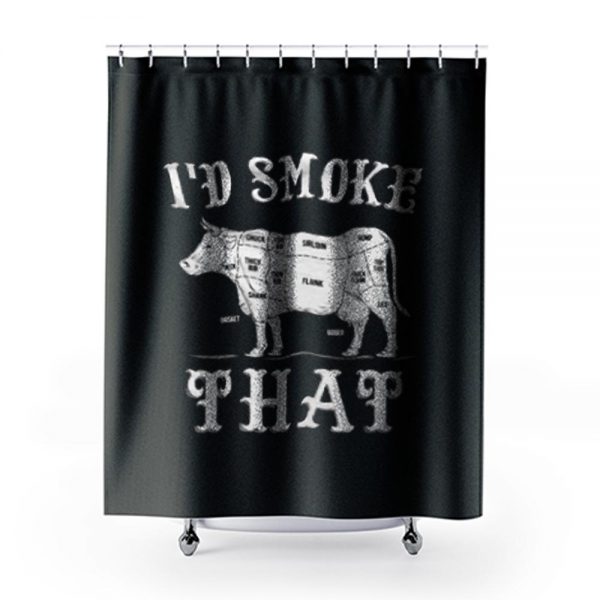 Id Smoke That Cow Shower Curtains