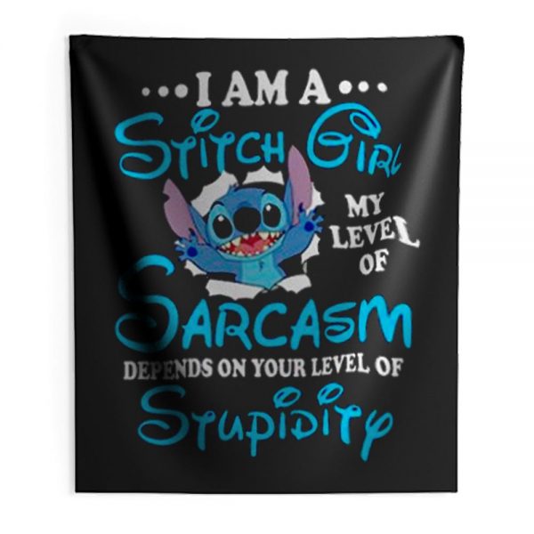 Im A Stitch Girl Funny Disney Indoor Wall Tapestry