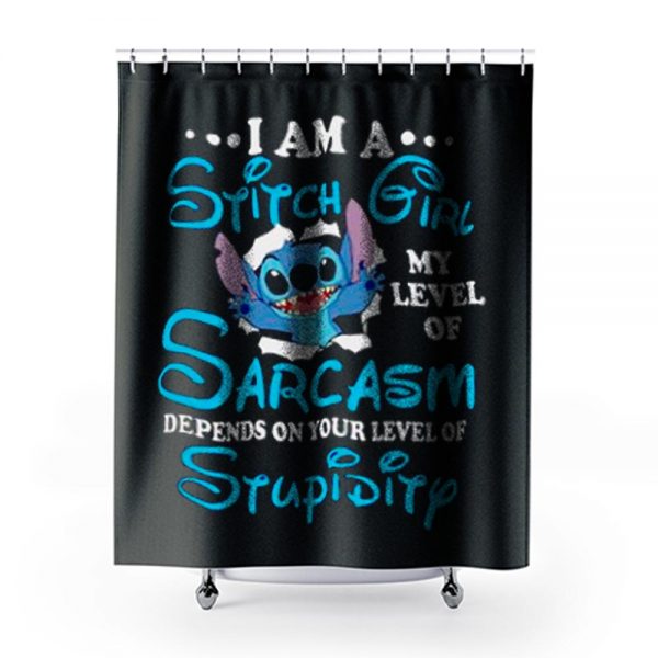 Im A Stitch Girl Funny Disney Shower Curtains