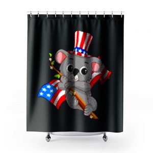 Independence Day Koala Shower Curtains