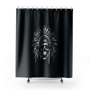 Indians Skull Natives Shower Curtains