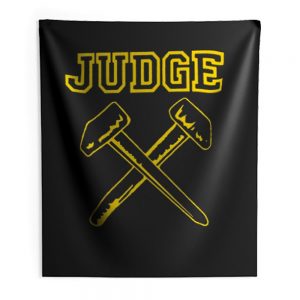 JUDGE HAMMERS BLACK HARDCORE NYC PUNK CROSSOVER THRASH Indoor Wall Tapestry
