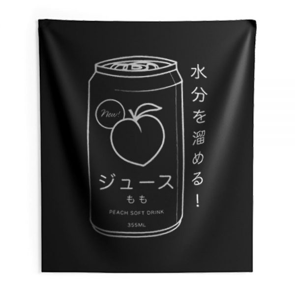 Japanese Peach Soft Drink Indoor Wall Tapestry