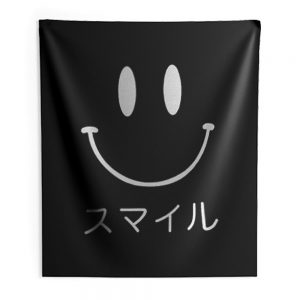 Japanese Smiley Smiley Face Minimal Indoor Wall Tapestry