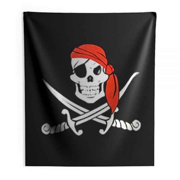 Jolly Roger Pirate Flag Indoor Wall Tapestry
