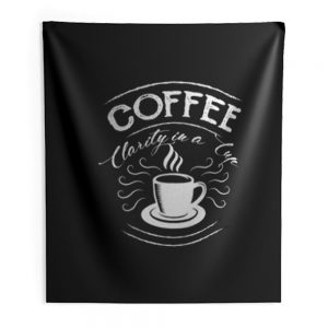 Just Coffee Benefits Indoor Wall Tapestry