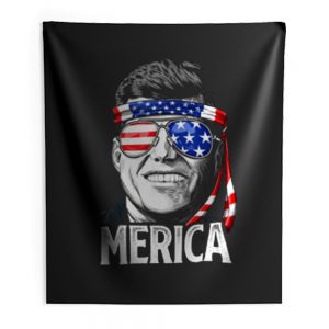 Kennedy Merica 4th of July Indoor Wall Tapestry