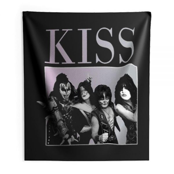 Kiss Vintage 90s Retro Indoor Wall Tapestry