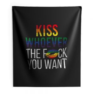 Kiss Whoever The Fuck You Want Indoor Wall Tapestry